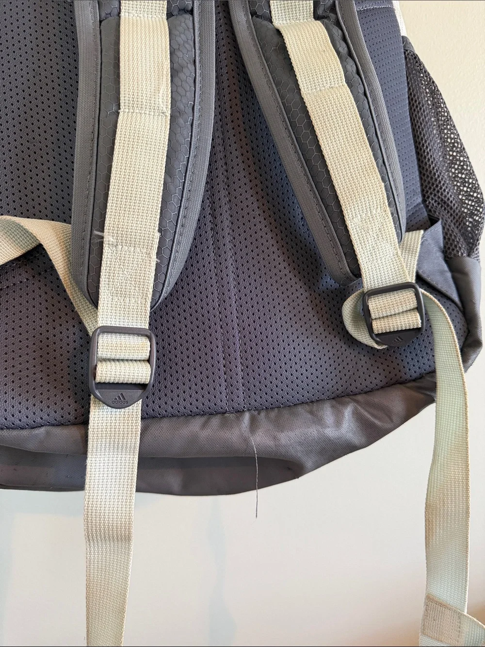 adidas Heather Gray and Black Multi-Pocket Backpack